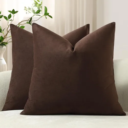 Miniatura 29 de Dezene - 2 fundas decorativas de terciopelo para almohada Hielo de vainilla