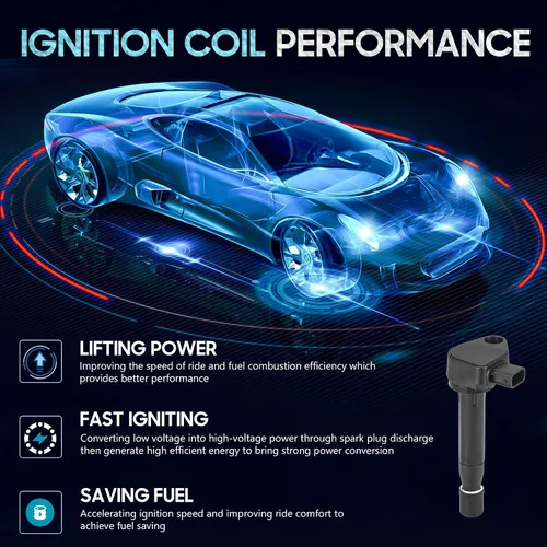 Miniatura 2 de Paquete de 6 bobinas de encendido con 6 bujías de iridio compatibles con Honda Accord Odyssey Acura CL TL 3.0L 3.2L 3.5L, reemplazo para UF242 C-511