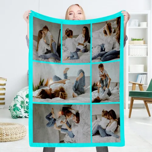 Miniatura 24 de EAQ Manta personalizada con collage de imágenes, es una manta personalizada para niños, adultos, familia, recuerdo, regalo