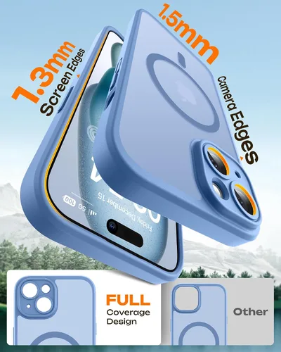 Miniatura 97 de TOCOL Funda para iPhone 11, compatible con Magsafe, protección completa de cámara, imanes integrados, protección contra caídas, funda translúcida