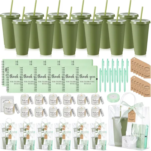 Miniatura 41 de Nuogo Juego de 6 premios de ducha para padres para jugadores, adultos, incluye vaso de plástico, cuaderno, velas perfumadas, bolígrafo, bolsa