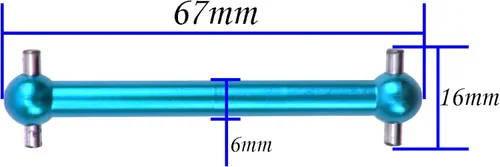 Miniatura 5 de Paquete de 4 ejes de transmisión CVD de aleación de aluminio Vgoohobby compatible con Tamiya TT02B TT-02B 1/10 RC Car Upgrades Parts (azul)