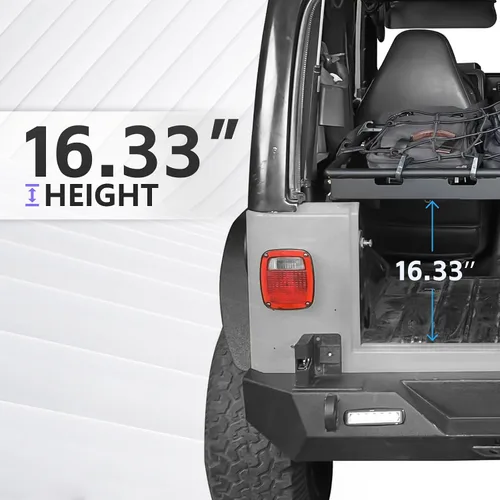 Miniatura 3 de para Wrangler TJ LJ Estante de Carga Interior del Maletero Cesta de Equipaje Trasera Compatible con Jeep Wrangler TJ LJ 1997-2006, Portaequipajes