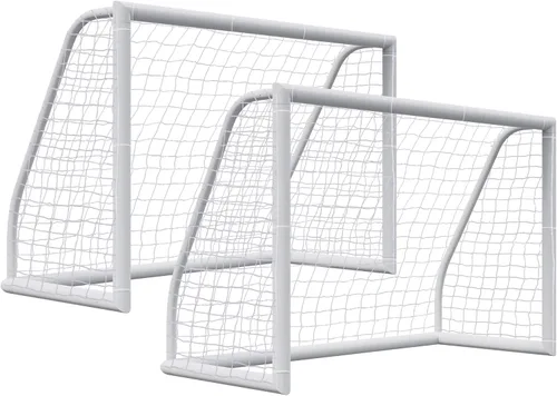 Miniatura 13 de ZENY Portería de fútbol portátil para patio trasero, 12 x 6 / 10 x 6.5 / 8 x 5 pies, red y marco de fútbol para niños y adultos para práctica