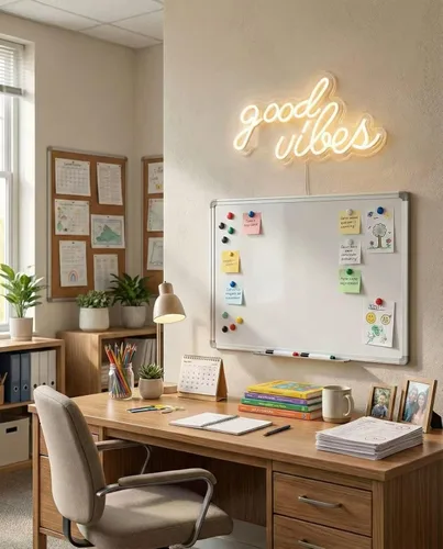 Miniatura 3 de DECANIT Letrero de neón blanco cálido Good Vibes, letreros de neón LED de 16.1" x 8.3" para decoración de pared, luces de neón estéticas alimentadas