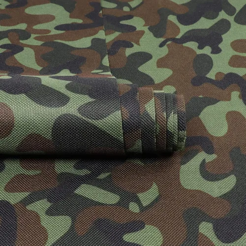 Tela de lona de camuflaje impermeable 600D Cordura material 60 pulgadas de ancho x 36 pulgadas de largo, respaldo de PVC resistente al agua para