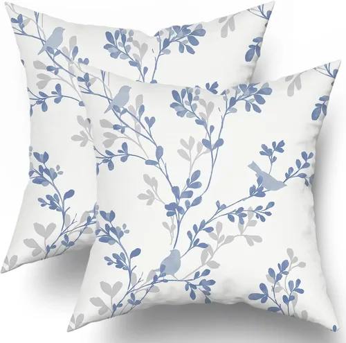 Miniatura 28 de Fundas de cojín decorativas con temática de verano náutica costera de 12 x 12 pulgadas, juego de 2 fundas de cojín de color aguamarina azul verdoso