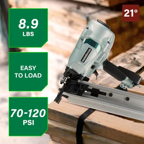 Miniatura 2 de Clavodora de encuadre Metabo HPT, clavadoras neumáticas de potencia preferidas por profesionales en herramientas de encuadre, herramienta potente