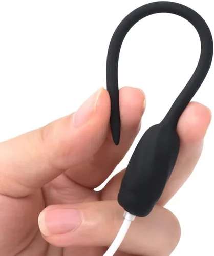 Miniatura 2 de Sonido vibratorio de silicona para hombres Estimulación de uretra Masturbador de entrenamiento del pene masculino