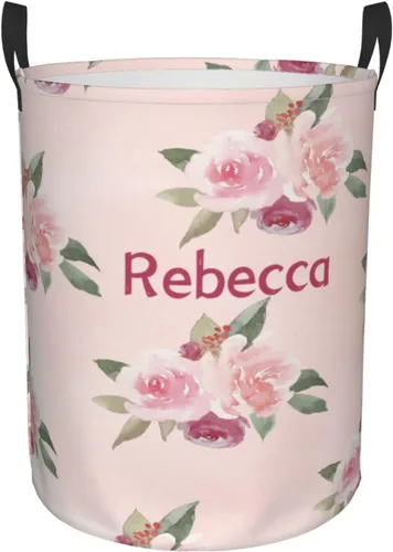 Miniatura 24 de Cesta de lavandería personalizada con nombre, plegable, impermeable, con asas, para ropa de dormitorio, juguetes Opción 4