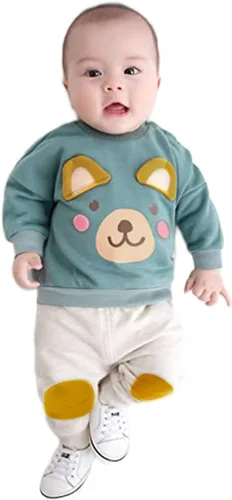Miniatura 2 de Ropa para bebé niño pequeño, conjuntos de otoño e invierno, sudadera de manga larga con oso y pantalones, conjunto de 6 meses a 2 años