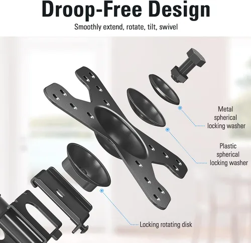 Miniatura 4 de Mounting Dream Soporte de pared para monitor para la mayoría de televisores y monitores de 10 a 26 pulgadas, soporte de pared VESA pequeño