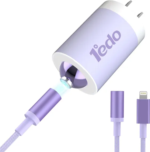 Miniatura 14 de Bloque magnético de carga rápida de 20 W con cable de 6 pies, innovador cable magnético a Lightning para iPhone 14/13/12/11/Xs Max/XR/X (verde)