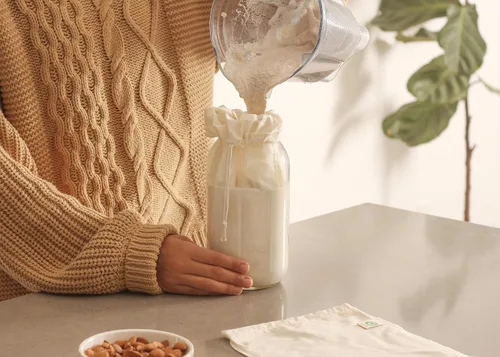 Miniatura 6 de Paquete de 3 bolsas reutilizables de café frío – Bolsas de filtro de café 100% algodón orgánico reutilizables para café frío – Filtros grandes