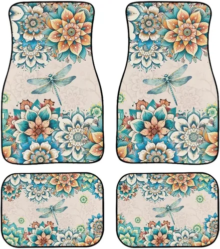 Miniatura 26 de YSTARDREAM Alfombrillas de hongo estrellado para automóvil para todas las estaciones para mujeres y hombres, alfombras de coche estrelladas