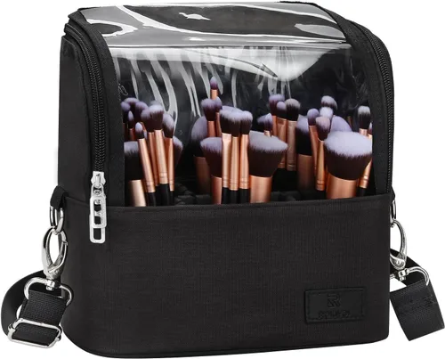 Bolsa para brochas de maquillaje, soporte para brochas de maquillaje, taza de maquillaje de pie grande, estuche organizador de brochas de maquillaje