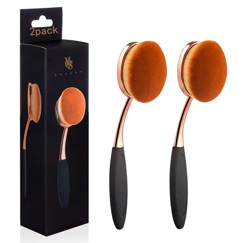 Miniatura 9 de Yoseng - Brocha ovalada para maquillaje, cepillo de base grande, cepillos de maquillaje, aplicación rápida y sin defectos de base líquida, crema