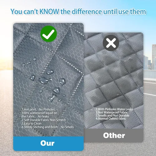 Miniatura 6 de ANOSOSPECIAL Funda de asiento de coche para perros en gris para el asiento trasero, piel antiadherente, apta para mascotas e impermeable - Protector