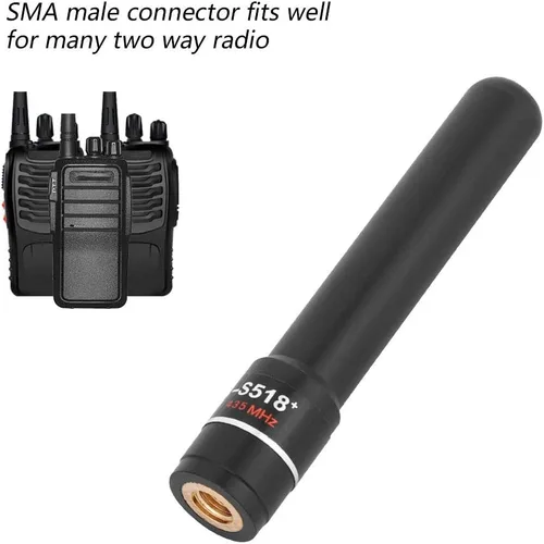 Miniatura 2 de SMA - Antena macho de 144-430 MHz, antena de radio bidireccional, repuesto de doble banda, antena corta Walkie Talkie para VX1R, VX2R, THG71A