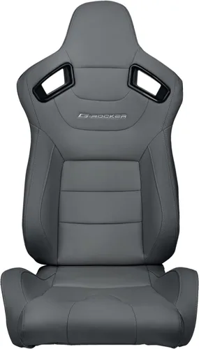 FREEMOTOR802 Asientos universales de carreras, asientos deportivos reclinables con deslizadores de doble bloqueo ajustables, 1 pieza (lado del Gris