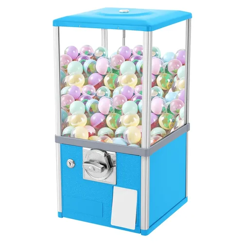 Miniatura 13 de Máquinas expendedoras de 25 centavos, máquina comercial de bolas de goma de mascar de gran capacidad, mini dispensador comercial para tiendas