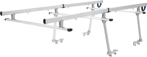 Miniatura 9 de estante de aluminio universal para camionetas para cabinas - capacidad de 800 lb - se adapta a camas de camiones completas, medianas y compactas