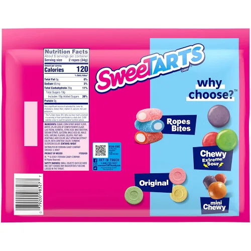 Miniatura 2 de SweeTARTS Cuerdas de arco iris trenzadas, 9 onzas, 12