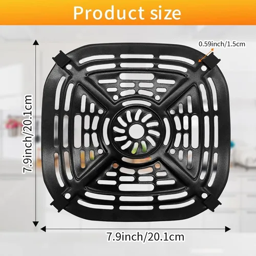 Miniatura 2 de Piezas de repuesto para freidora de aire Ninja Crispi FN101GY, accesorios para freidora de aire, placa de parrilla con parachoques de goma