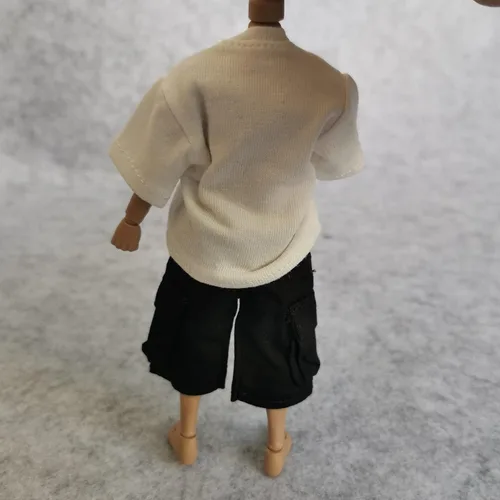 Miniatura 6 de Ropa de figura a escala 1/12, ropa masculina, camiseta, pantalones, pantalones, ropa para figura de acción masculina de 6 pulgadas, muñeca corporal