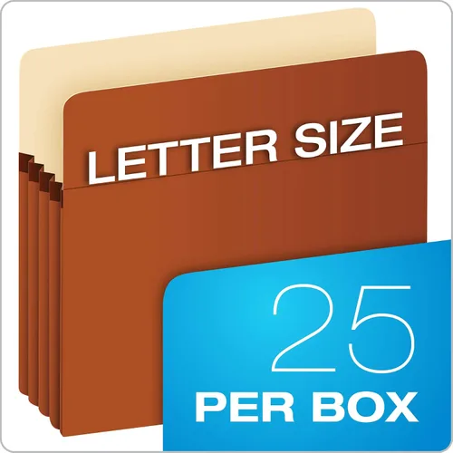 Miniatura 5 de Bolsillos de archivo expandibles Pendaflex, tamaño carta, redope, expansión de 3.5", reforzados con material DuPont™ Tyvek®, redope, 25 por caja
