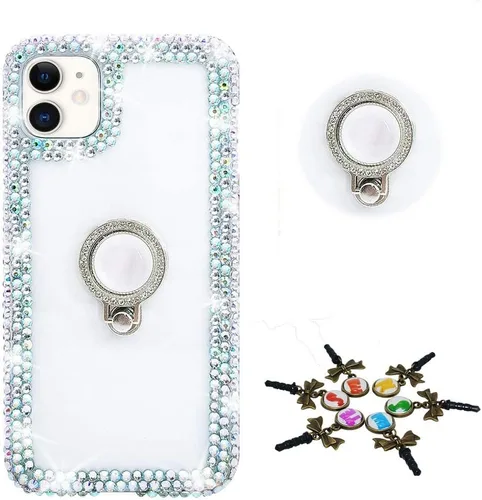 Miniatura 8 de Sparkle - Funda para teléfono compatible con Samsung Galaxy Z Flip 2 5G - Elegante - Funda 3D hecha a mano con diseño de diamantes de imitación