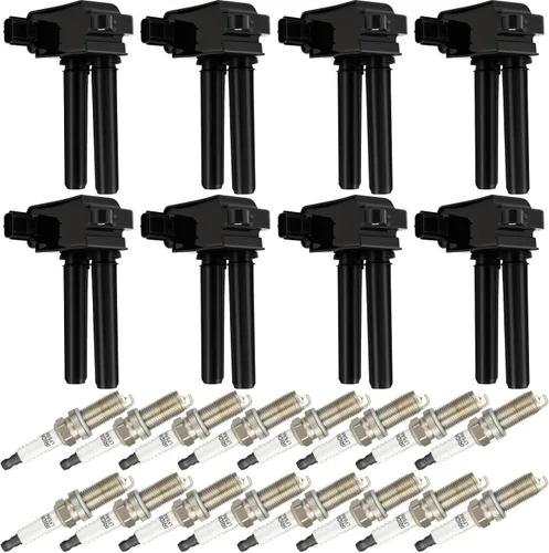 OCPTY Paquetes de bobinas y bujías para UF504, GN10352 compatibles con 2011-2020 para Chrysler para 300 5.7L/V8, 2009-2010 para Dodge para Ram 1500