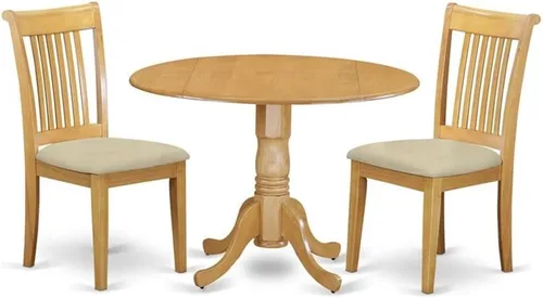 Miniatura 9 de East West Furniture Dublin - Juego de comedor de madera de 5 piezas con asiento de cojín en roble 2-Roble