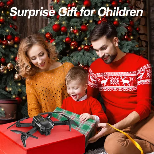 Miniatura 2 de Dron con cámara 1080P, mini dron plegable de Navidad para adultos y principiantes, modo sin cabeza, retención de altitud, inicio y aterrizaje