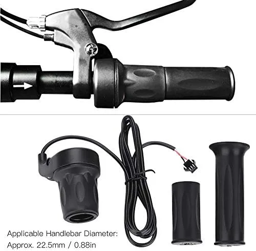 Miniatura 3 de Acelerador de control de velocidad de scooter eléctrico, empuñadura de manillar de 0.886 in con cable de 4.9 ft para bicicletas eléctricas, ajuste