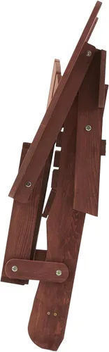 Miniatura 6 de Silla Adirondack plegable, silla de patio de madera de capacidad de 330 libras con acabado a base de agua, sillas de salón de exteriores de 34 x 29