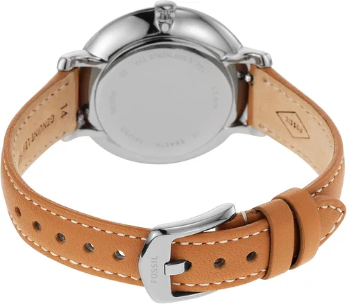 Miniatura 5 de Fossil Reloj Jacqueline de cuarzo de acero inoxidable y cuero para mujer Jacqueline ES5207 - Reloj de 3 manecillas