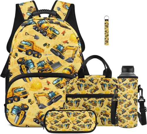 Miniatura 24 de Bulopur Eagle American Flag Print Kids Backpack Boys Elementary School 17 Inch Bookbag With Lunch Bag Water Bottle Holder Keychain Pencil Case 5
