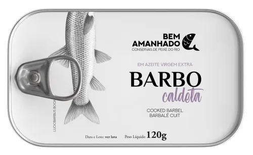 Bem Amanhado - Pescado gourmet de agua dulce enlatado - Barbel cocido en salsa de tomate - 4.23 oz / 120 g (paquete de 3 latas)