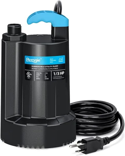 Bomba de agua automática, bomba de sumidero de 2250 GPH, sumergible para sótano, portátil, eléctrica, extracción de bomba de agua para drenaje de
