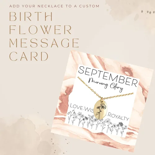 Miniatura 4 de Collar personalizado con nombre de flor de nacimiento para el día de la madre, chapado en oro de 18 quilates, collar de flores delicadas, joyería