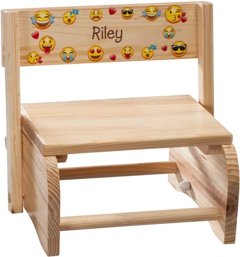 Miniatura 12 de Banqueta infantil personalizada 2 en 1 y silla, personalizada con el nombre del niño, diseño de dinosaurio