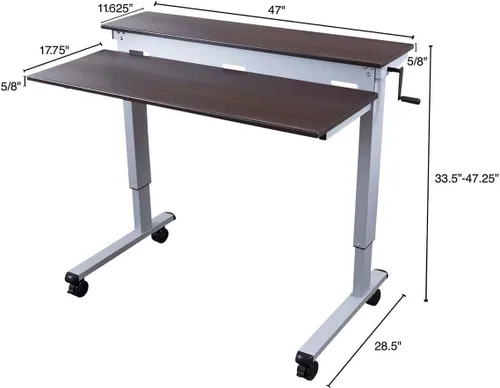 Miniatura 35 de DESK STORE - Escritorio para computadora ajustable para estar sentado o parado