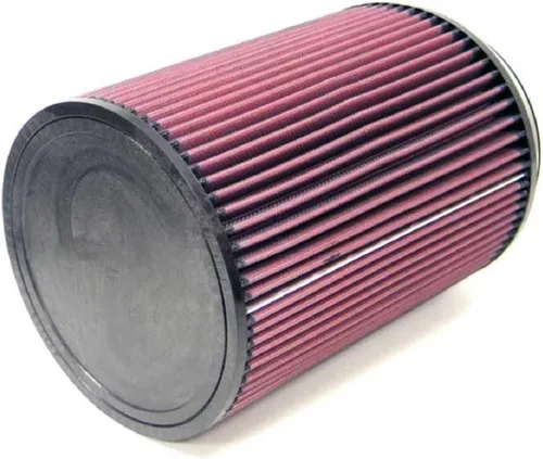 K&N Filtro de aire universal con abrazadera original de alto flujo: alto rendimiento, premium, lavable: diámetro de la brida: 6 pulgadas, altura del