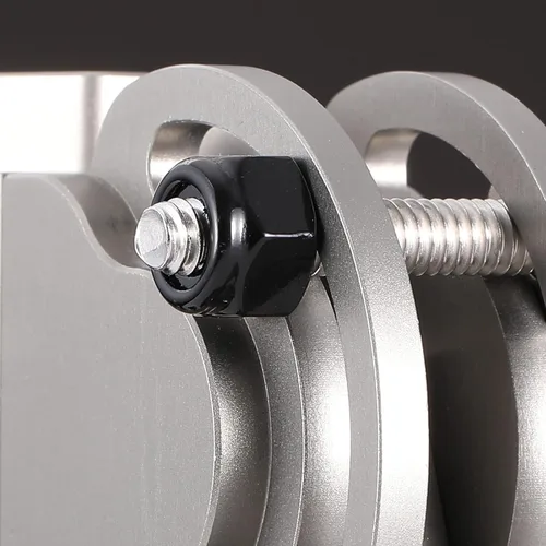 Miniatura 6 de Tuercas hexagonales de nailon 1/2-13, 50 tuercas de seguridad de acero inoxidable 304, accionamiento hexagonal, acabado brillante, óxido negro por