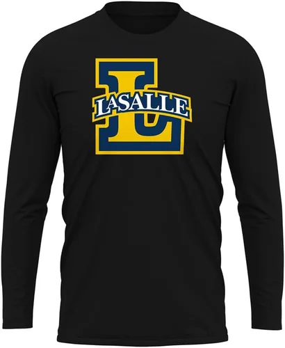 Miniatura 290 de Camisa deportiva de manga larga oficial de la NCAA Collegiate para hombre, colección negra con logotipo primario