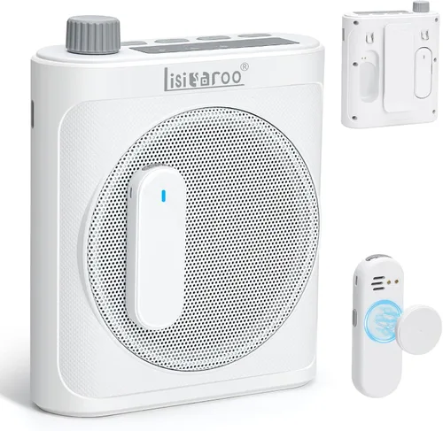Miniatura 7 de Amplificador de voz inalámbrico para profesores con micrófono de solapa magnético, altavoz recargable portátil, Bluetooth 5.3, cancelación de ruido