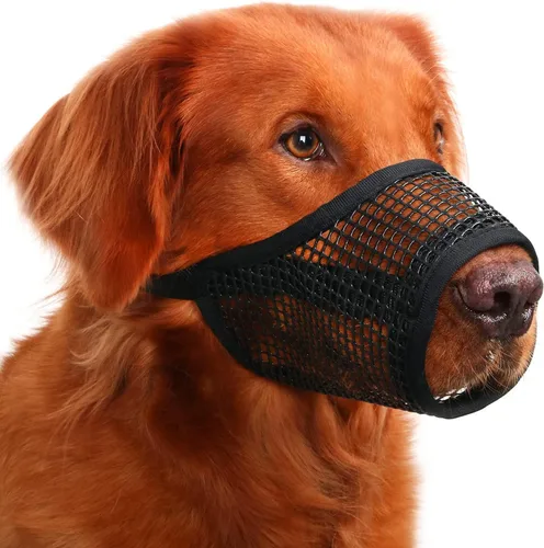 Miniatura 9 de Mayerzon Bozal para Perro, Bozales de Malla Suave para Perros Pequeños, Medianos y Grandes Chihuahua Poodle Husky Labrador Retriever, Protector