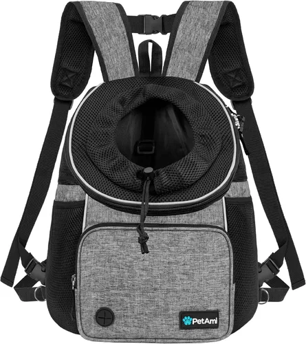 Miniatura 11 de PetAmi Mochila Transportadora Frontal para Perros, Mochila Transportadora Ajustable para Perros Mascotas Gatos en el Pecho, Transportadora Ventilada