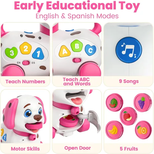 Miniatura 5 de Vahome Juguete de Cachorro para Niña de 1 Año de Edad, Regalo, Juguete Musical para Bebé de 6-12-18 Meses, Primeros Regalos de Cumpleaños para Niña